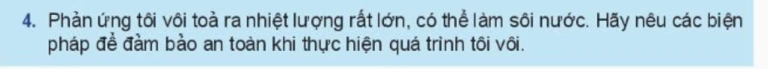Phản ứng tôi vôi tỏa nhiệt mạnh và những điều cần biết