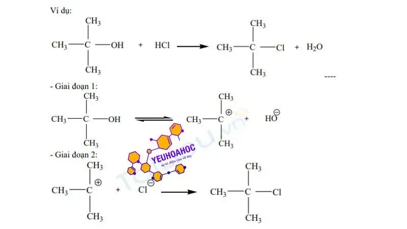 Ví dụ phản ứng thế SN1 Ví dụ phản ứng thế SN1